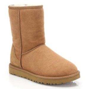 Ugg Classic Short II Suede Water-Repellent Chestnut Suede Boot Sz 8 1016223